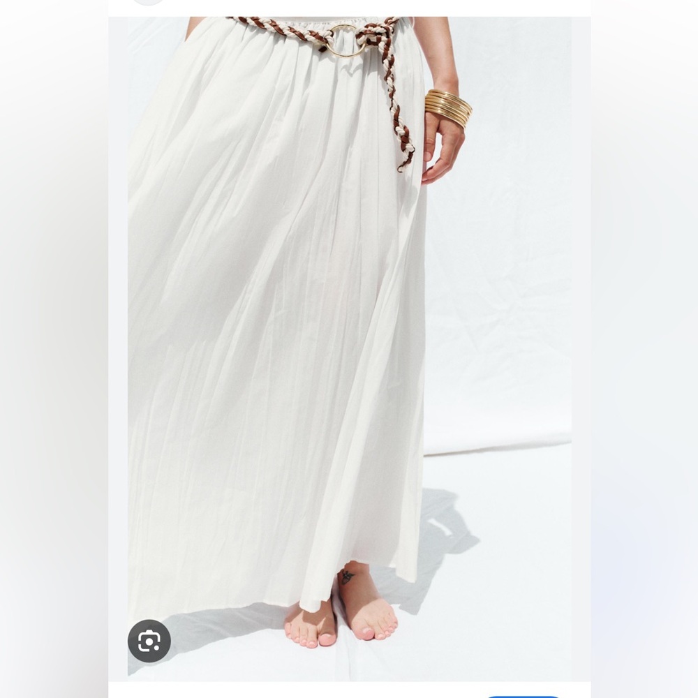 Zara Braided Belt Midi Skirt